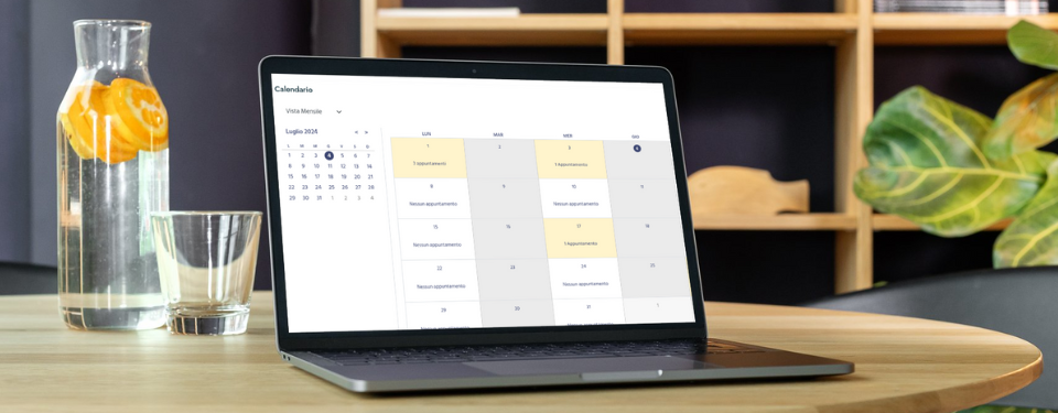 calendario vista mensile web agenda